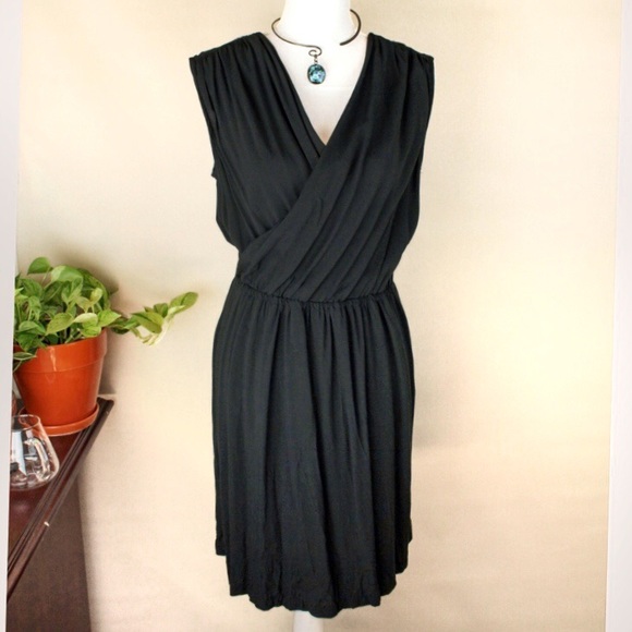 Mossimo Supply Co. Dresses & Skirts - Mossimo Sleek Draped Black Mini Dress LBD Sz M